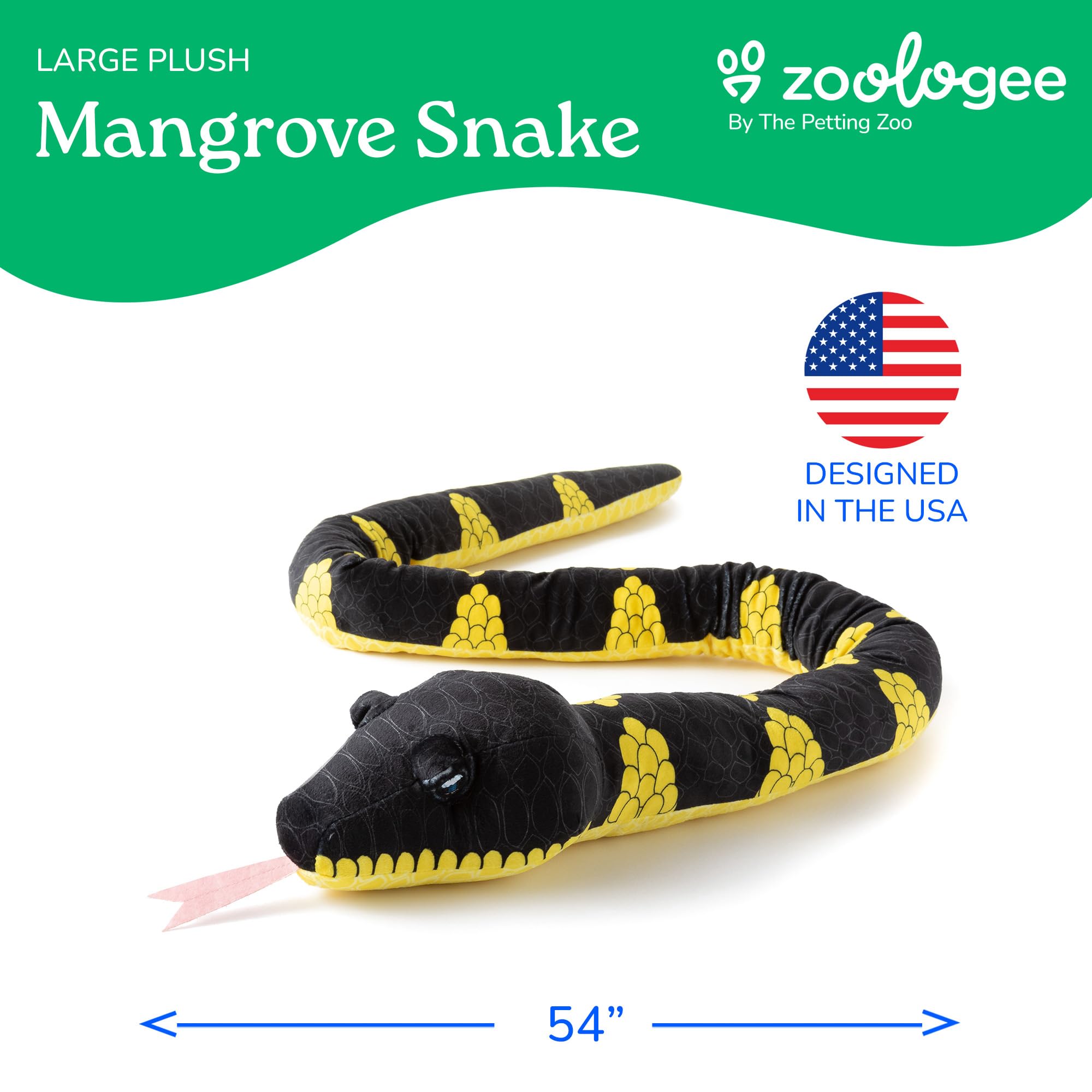 Amazon.com: The Petting Zoo Mangrove Snake Stuffed Animal Plushie